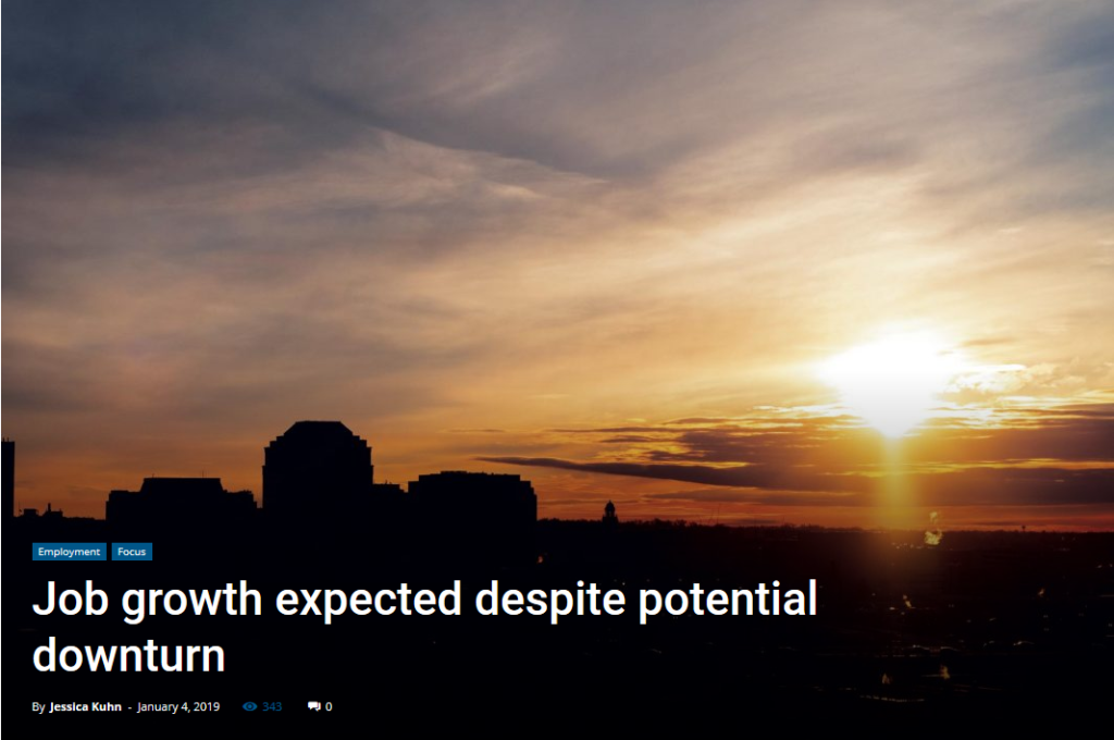 CSBJ Job growth expected despite potential downturn