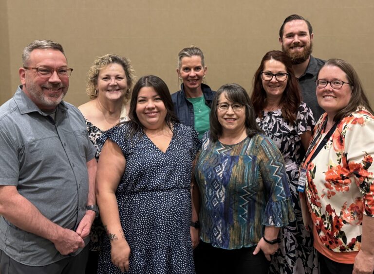 Photo of Business Relations Group team, from left to right: Len, Teresa, Erica, LeAnn, Darlene, Petra, Eric, Dawn