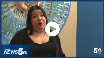 Screen grab of Erica Romero being interviewed by KOAA.