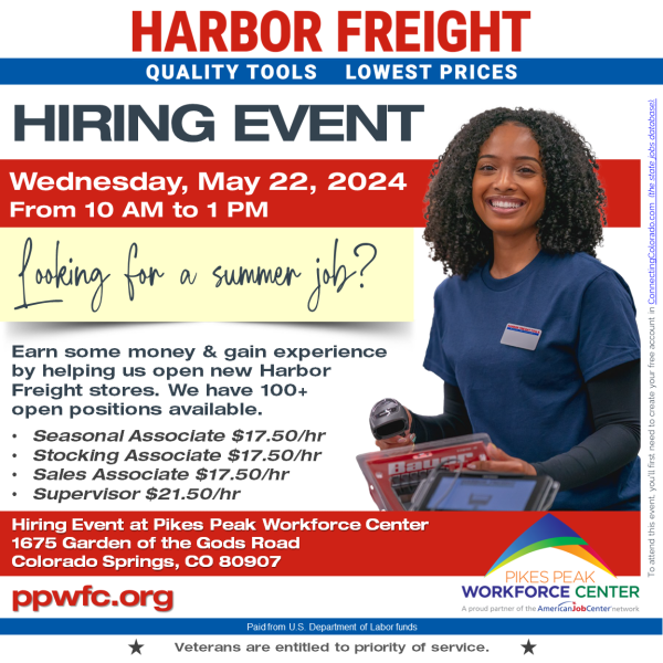 Harbor Freight Hiring Event May 22. 2024 [social-media-file]